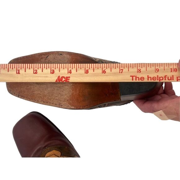 Adam Garcia master crafted wooden / leather clogs - Picture 14 of 16